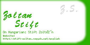 zoltan stift business card